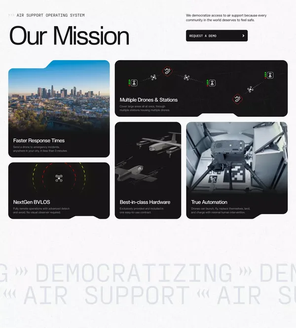 Aerodome - Landing design inspiration