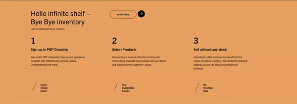 Powered by People | Sustainable Dropship Catalogue - Landing design inspiration