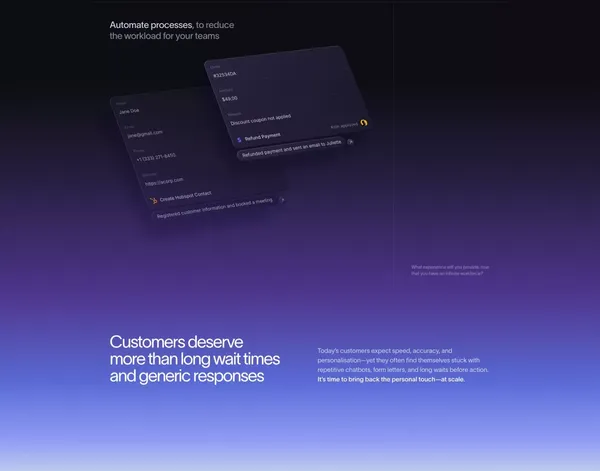 Lemni · Set up custom Ai agents in minutes - Landing design inspiration