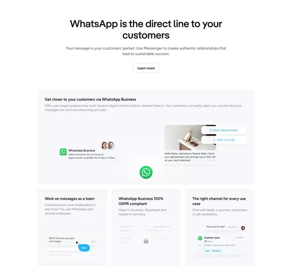 The messaging solution for your business | Superchat - Landing design inspiration