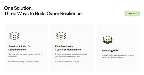 Cyber Security Risk Management I The Resilience Solution - Landing design inspiration