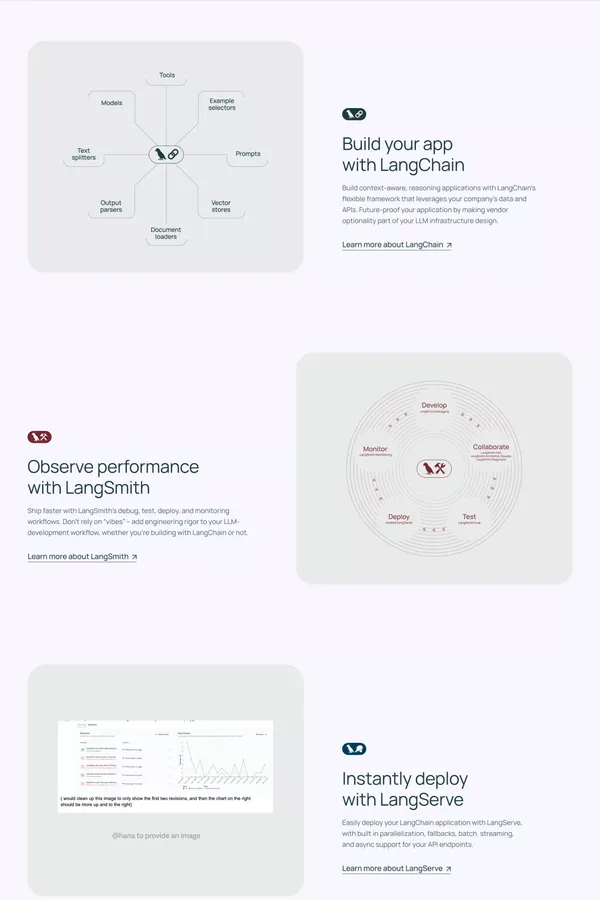 LangChain - Landing design inspiration