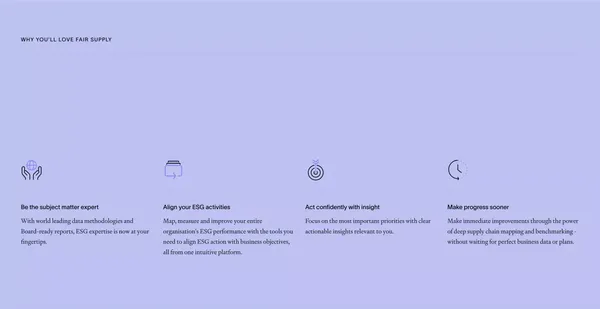 Fair Supply - Cloud-based ESG Risk Management and Compliance - Landing design inspiration