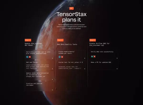 TensorStax — Autonomous AI for Data Engineering - Landing design inspiration