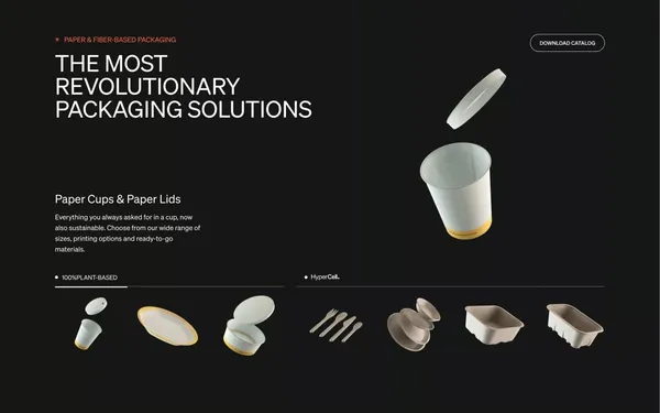 100% plant-based packaging - Karibou - Landing design inspiration
