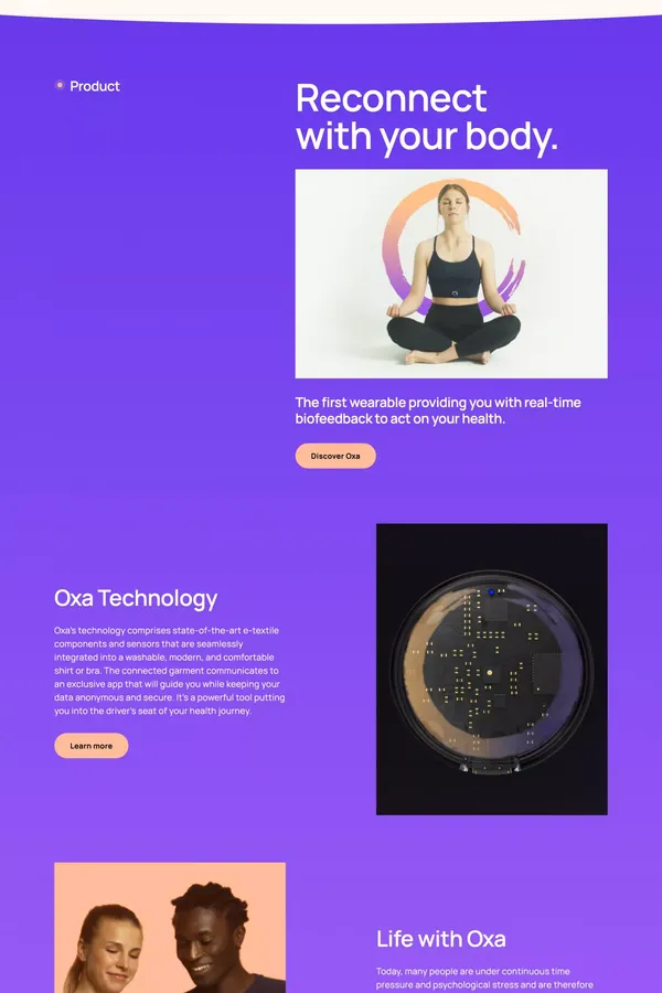 Oxa | Your Health Companion - Landing design inspiration