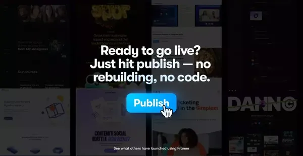 Framer â  Design and ship your dream site. Zero code, maximum speed. - Landing design inspiration
