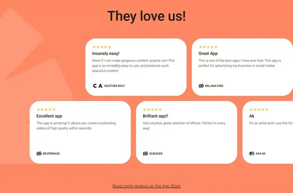 Mojo - Social Video and Content App for Small Businesses - Landing design inspiration