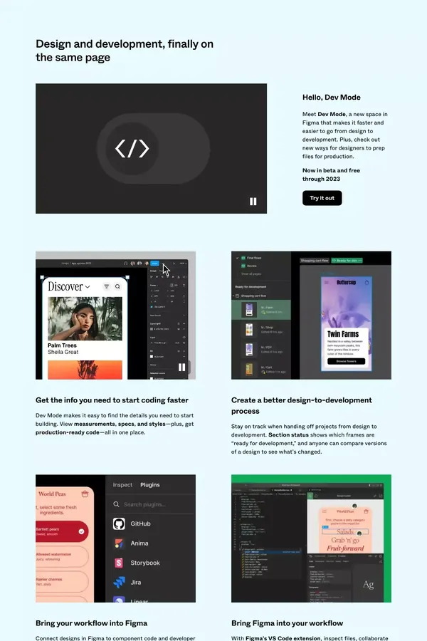 What's New in Figma - Landing design inspiration