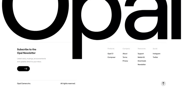 Opal Camera Inc. - Landing design inspiration