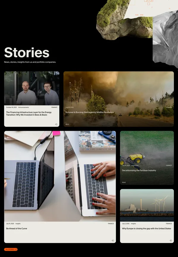 Extantia | Industries Re-Imagined. - Landing design inspiration