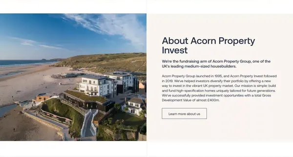 Invest in property | Acorn Property Invest - Landing design inspiration