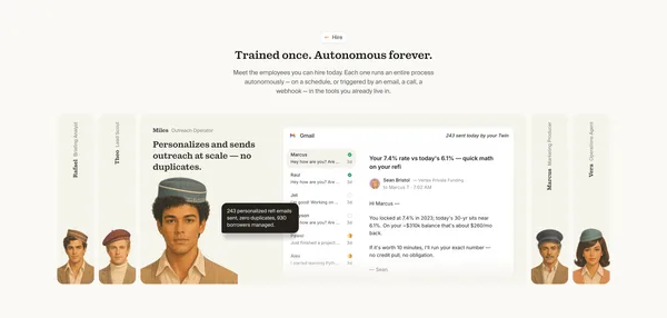 Twin - Automate your business - Landing design inspiration