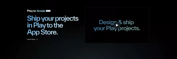 Play - Design and ship mobile apps with the power of iOS & SwiftUI - Landing design inspiration