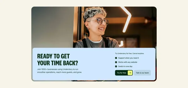 Understory - Powering Experience Makers - Landing design inspiration