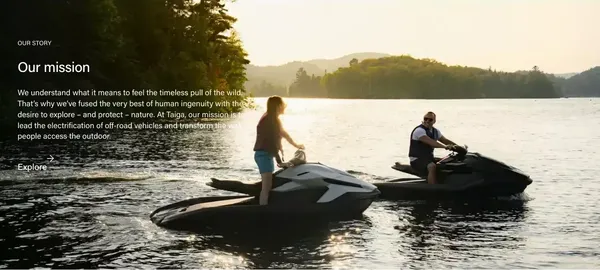 Taiga Motors | 100% Electric Powersport Vehicles - Landing design inspiration