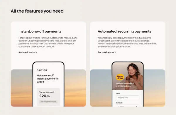 Online Payment Processing Solution | GoCardless - Landing design inspiration