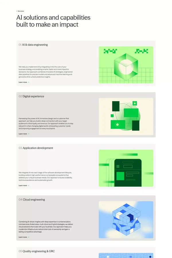 An AI-first advisory and digital engineering firm | Solvd - Landing design inspiration