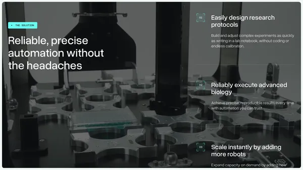 Full Lab Automation You Can Afford - Trilobio - Landing design inspiration