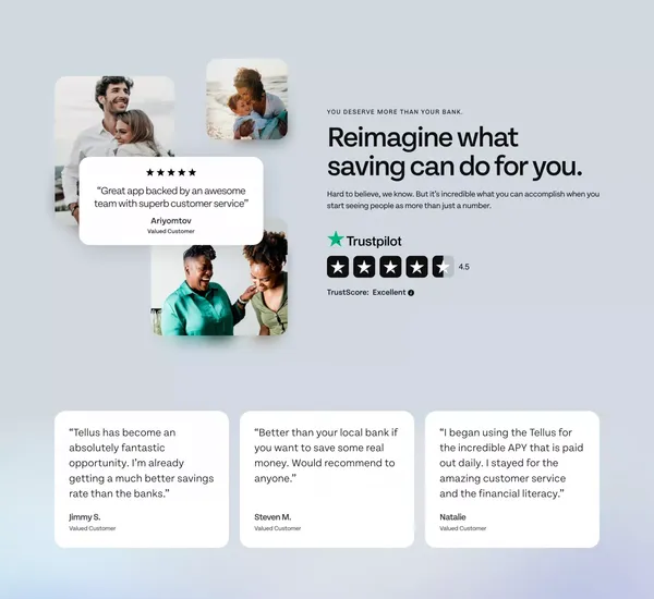 Tellus | Best High-Yield Savings Rates - Landing design inspiration