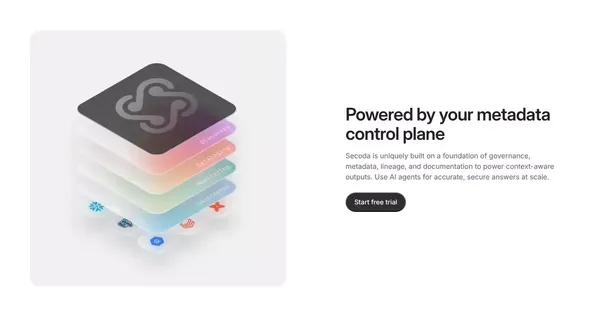Secoda - The AI platform for data and analytics - Landing design inspiration