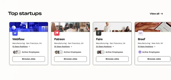 Parallel | Your direct path to hired. - Landing design inspiration