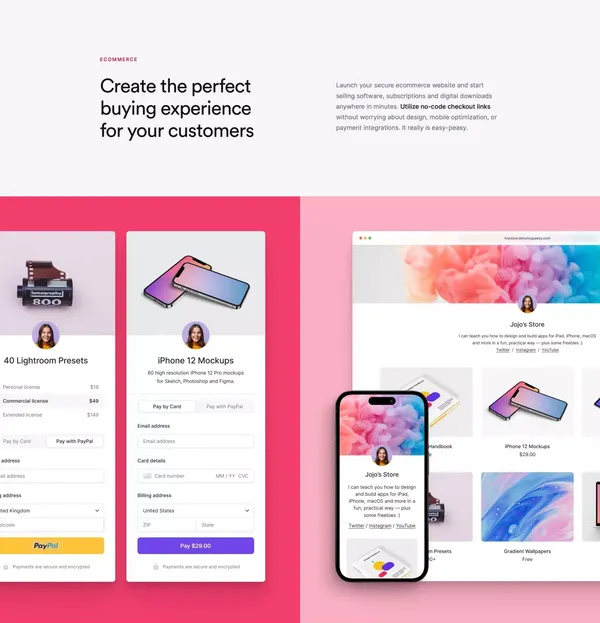 Payments, tax & subscriptions for software companies • Lemon Squeezy - Landing design inspiration