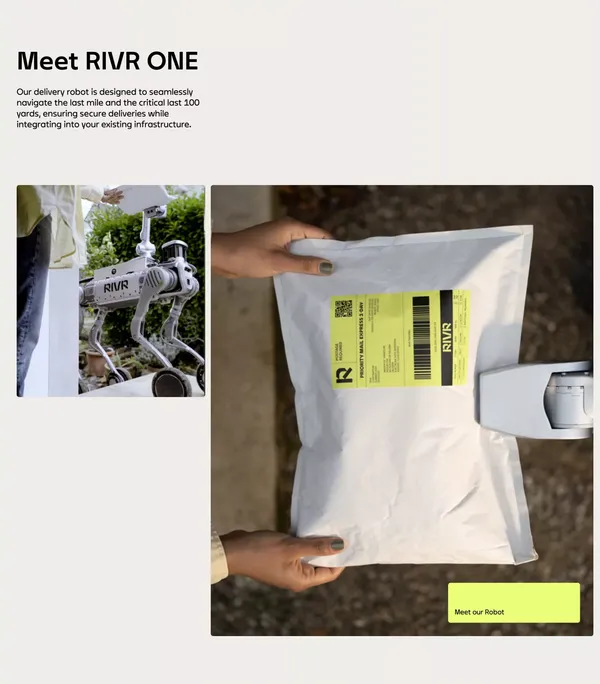 RIVR - Landing design inspiration