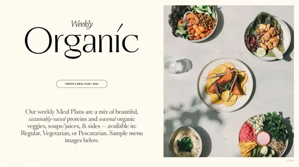 Organic Oren | Los Angeles - Landing design inspiration