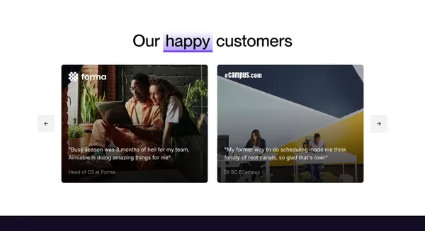 Aimiable | AI driven Customer Support Operating System - Landing design inspiration