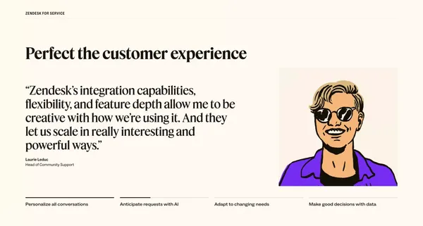 Zendesk - Landing design inspiration