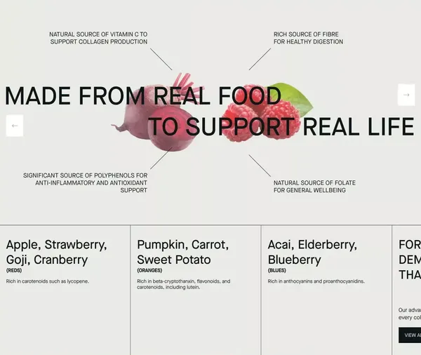 SIMPLE COMPLEX - ADVANCED FEMALE NUTRITION - Landing design inspiration
