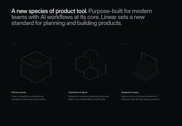 Linear – The system for product development - Landing design inspiration
