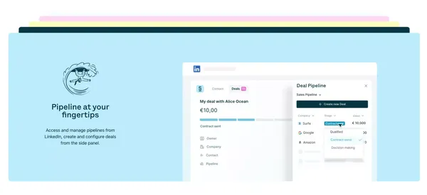 SURFE - Connect your CRM with LinkedIn in 60 seconds - Landing design inspiration