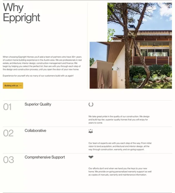 Eppright Homes - Landing design inspiration