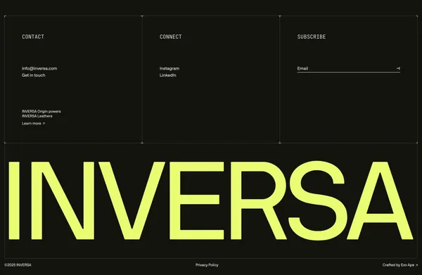 INVERSA - Landing design inspiration