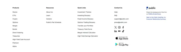 Stocks, Bonds, Crypto, & Options Investing App - Public.com - Landing design inspiration
