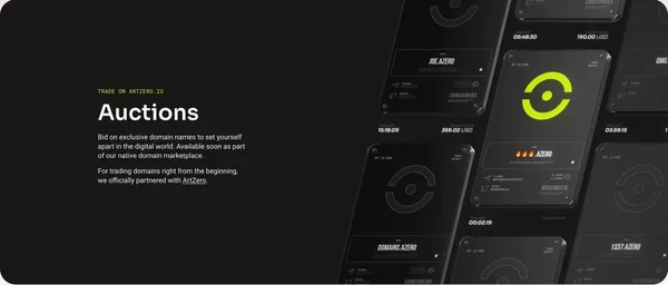 AZERO.ID – Domain Service on Aleph Zero - Landing design inspiration