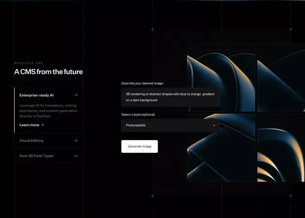 Payload: The fastest growing open-source headless CMS - Landing design inspiration