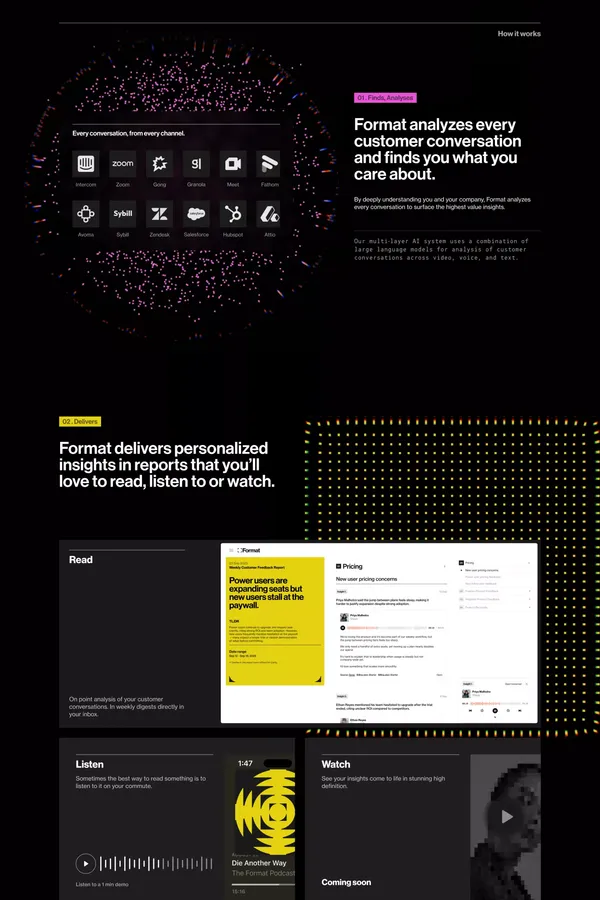 Format - Landing design inspiration