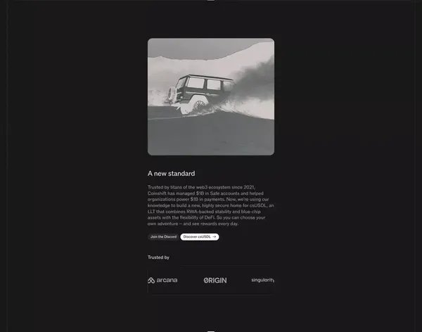 Personal | Coinshift - Landing design inspiration