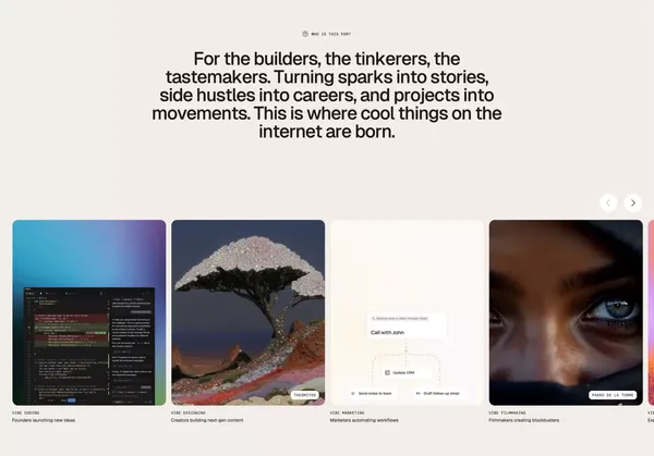 B150 —  The professional social network for Gen AI builders and creators - Landing design inspiration