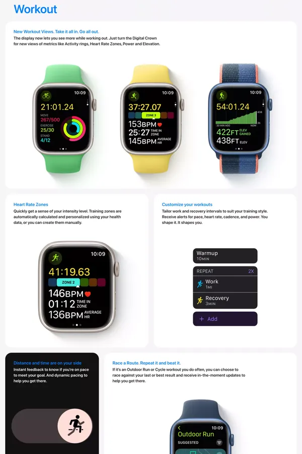 watchOS 9 Preview - Apple - Landing design inspiration