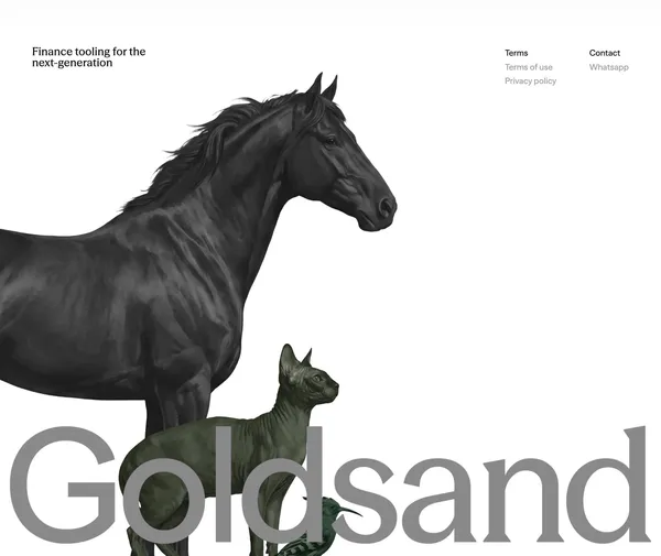 Goldsand - Landing design inspiration
