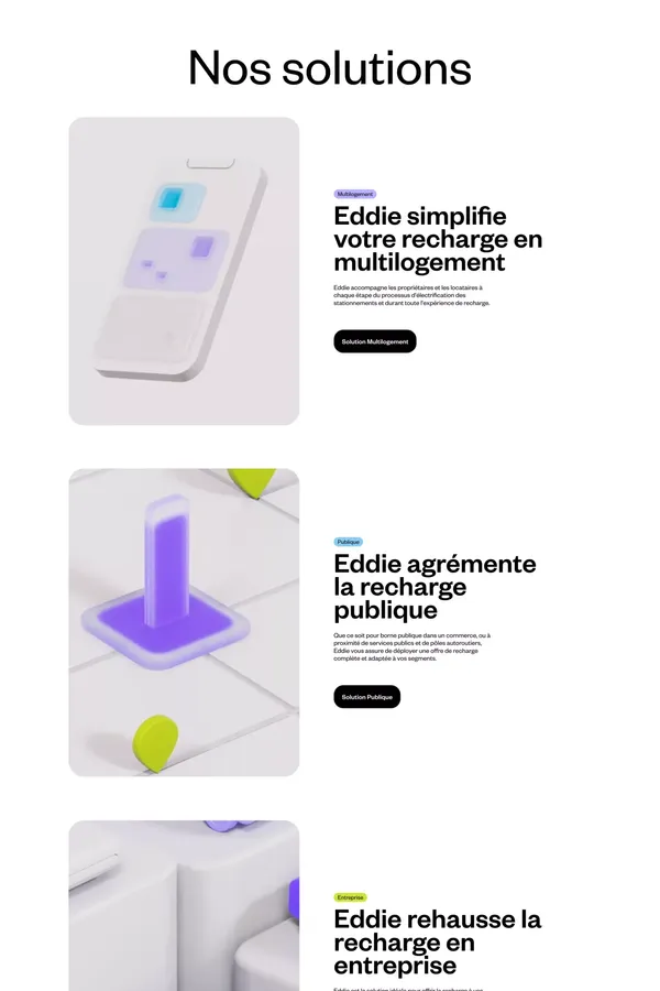 Accueil - Eddie - Landing design inspiration