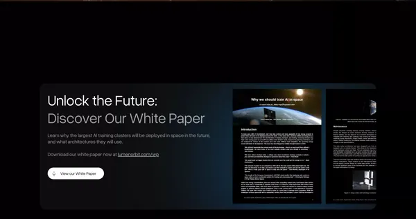 Lumen Orbit - Landing design inspiration