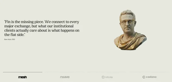 Fin — Global Money Movement | Fin.com - Landing design inspiration