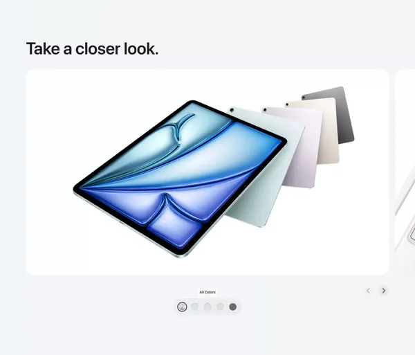 iPad Air - Apple - Landing design inspiration