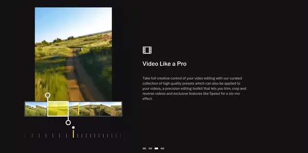 VSCO | Photo & Video Editing App & Sharing Platform - Landing design inspiration