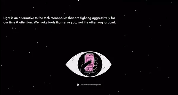 The Light Phone - Landing design inspiration